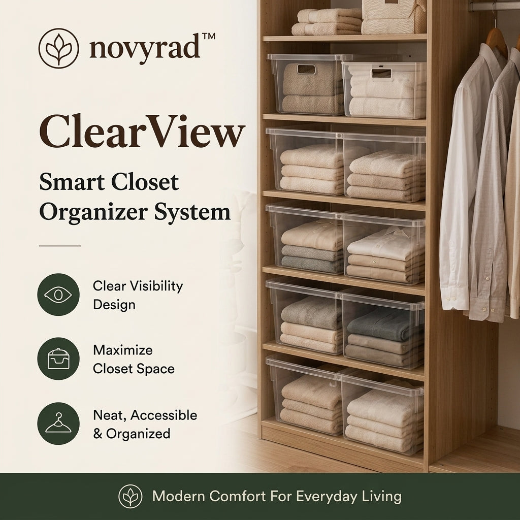 novyrad™ ClearView Smart Closet Organizer System
